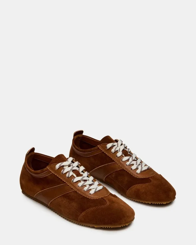 Juna in pelle scamosciata color cognac