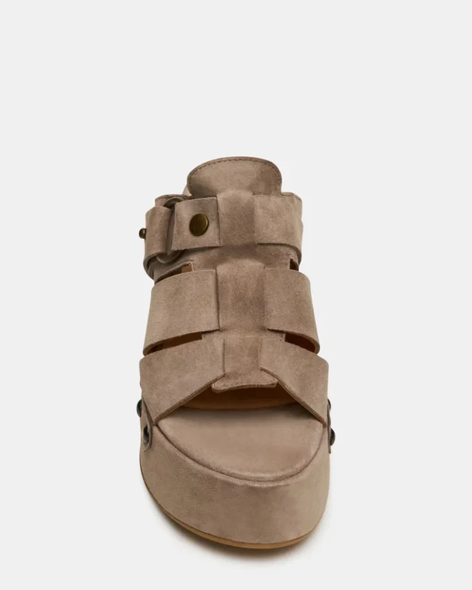 Jynx in pelle scamosciata color tortora