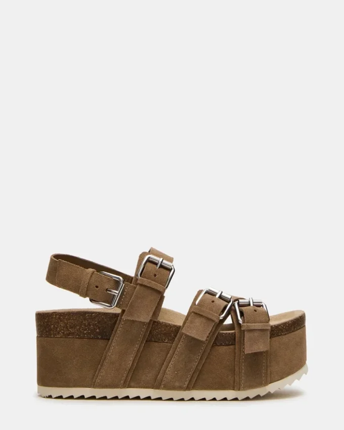 Kiwi in pelle scamosciata color tortora