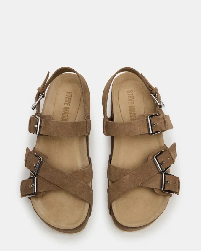 Kiwi in pelle scamosciata color tortora