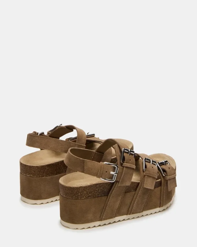 Kiwi in pelle scamosciata color tortora