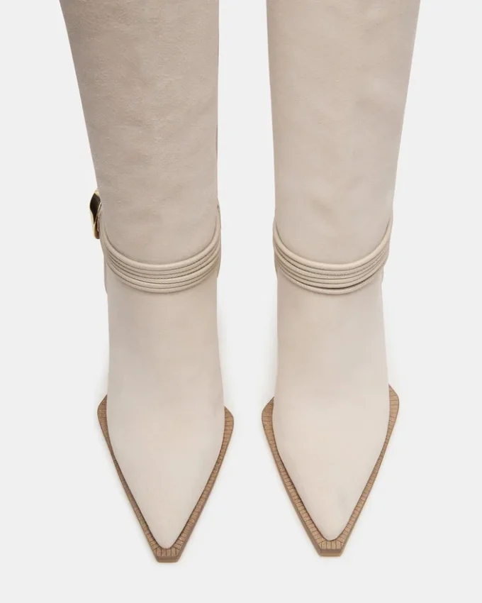 Kyndall in pelle scamosciata color osso