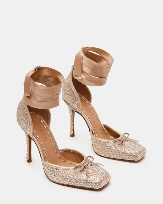 Larina Champagne con strass