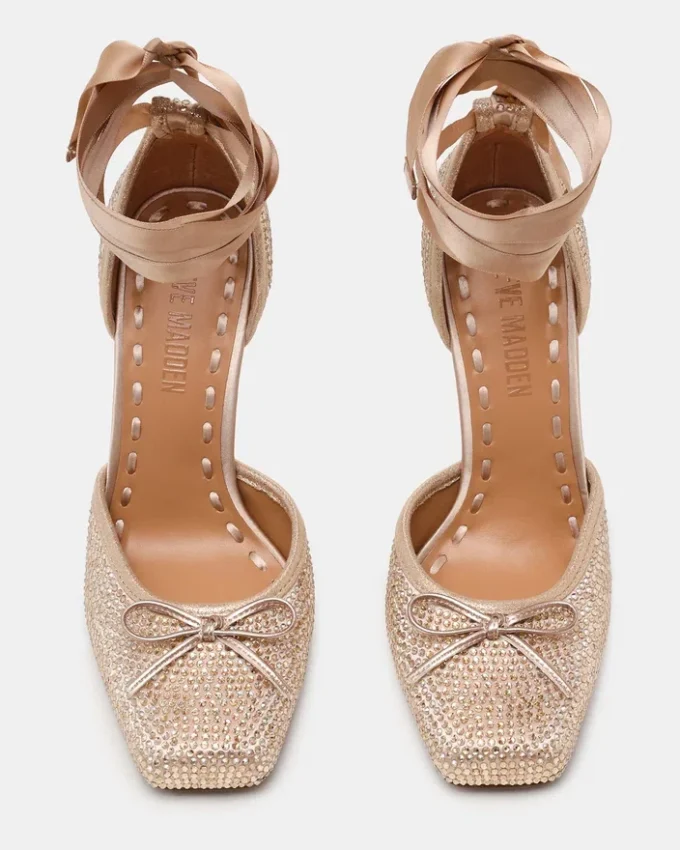 Larina Champagne con strass