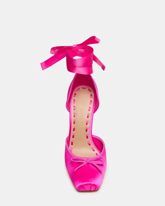 Larina in raso rosa shocking