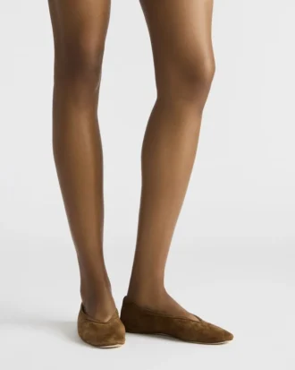 Leni in pelle scamosciata color castagna