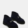 Leon in pelle scamosciata blu navy
