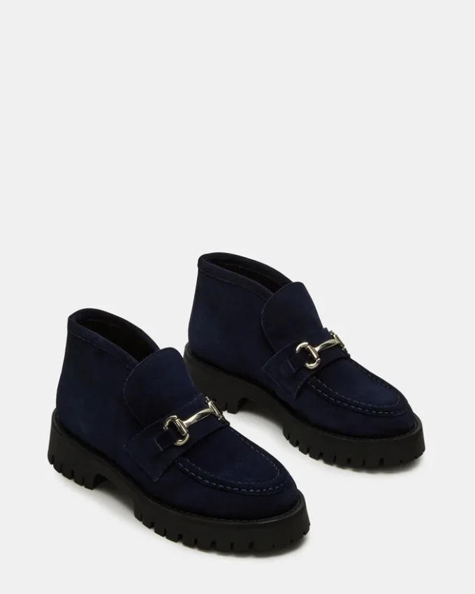 Leon in pelle scamosciata blu navy