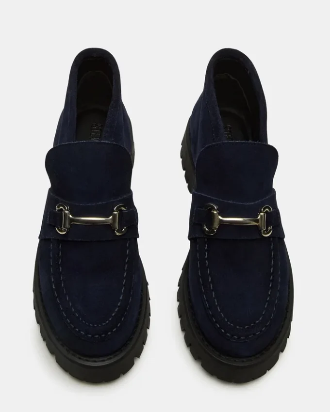 Leon in pelle scamosciata blu navy