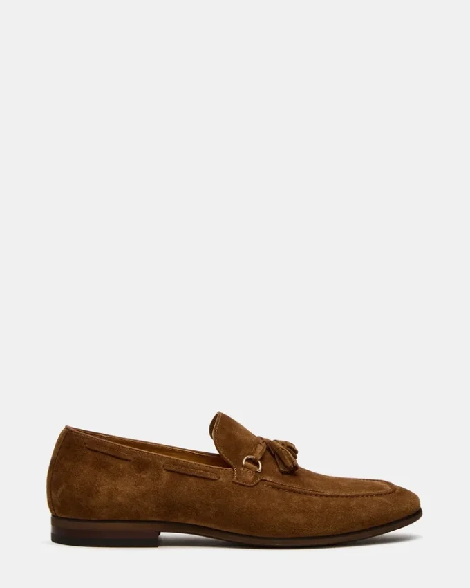 Logan in pelle scamosciata color cognac