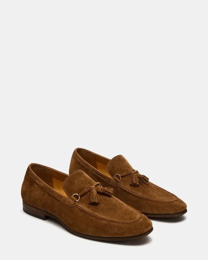 Logan in pelle scamosciata color cognac