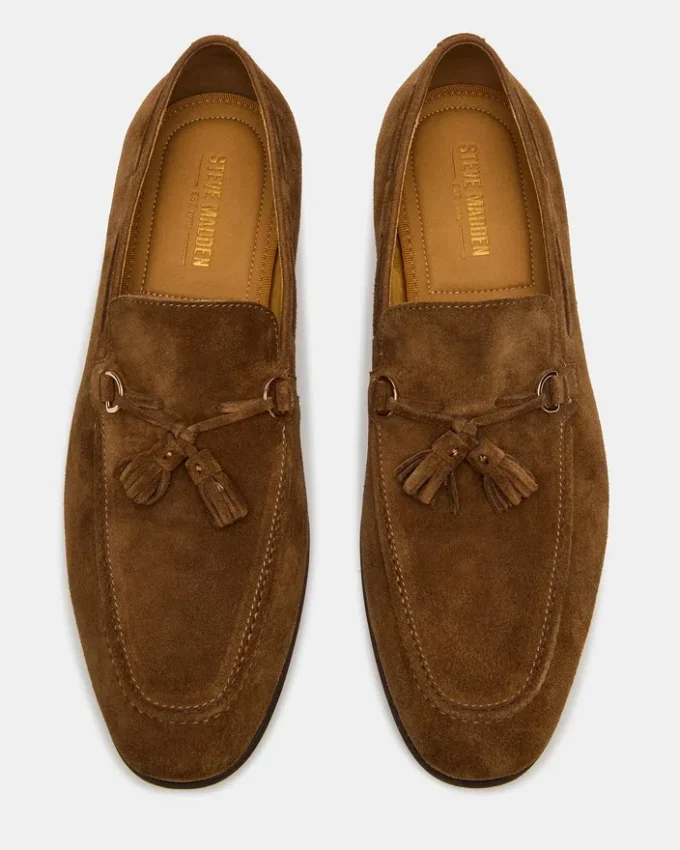 Logan in pelle scamosciata color cognac