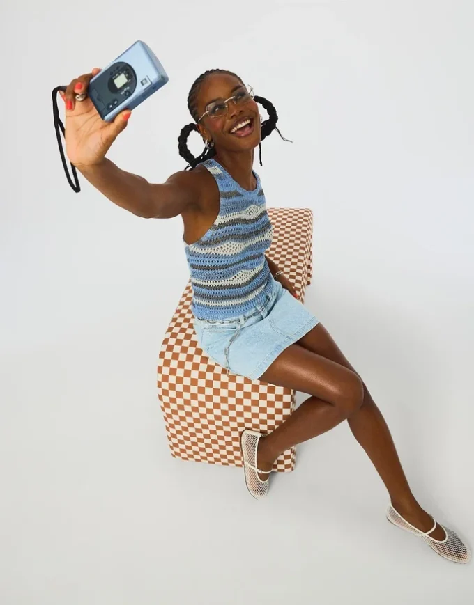 Top Hannah Blu Multicolore