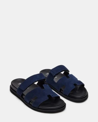 Maiven in pelle scamosciata blu navy