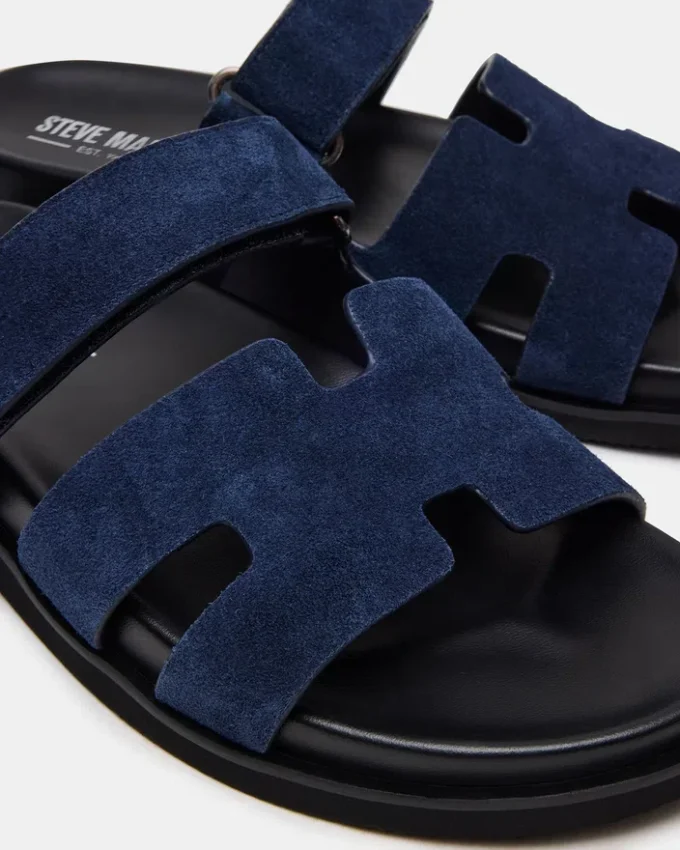 Maiven in pelle scamosciata blu navy