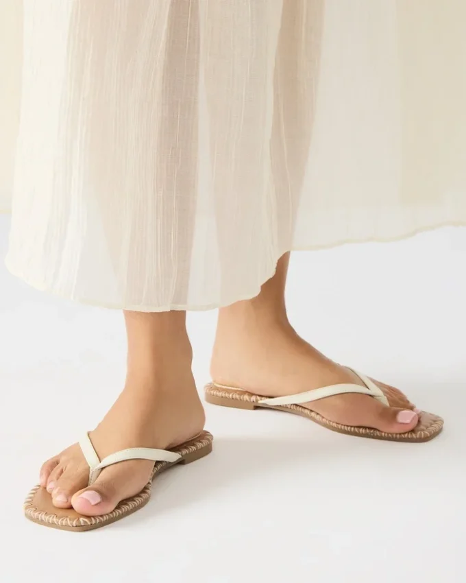 Marella in pelle color osso