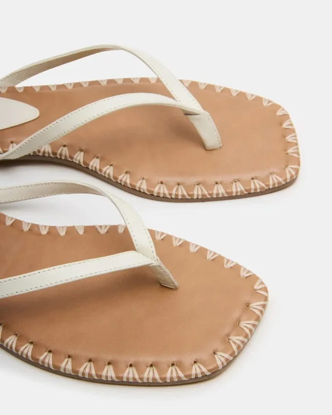 Marella in pelle color osso