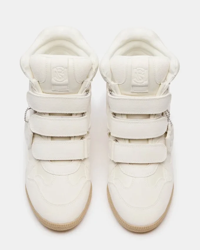 Mavis in pelle scamosciata bianca