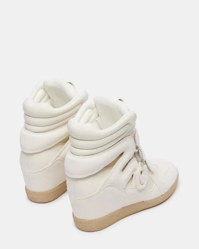 Mavis in pelle scamosciata bianca