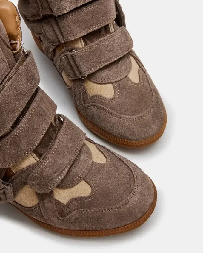 Mavis in pelle scamosciata color tortora