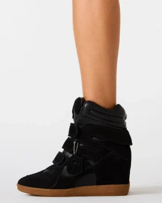 Mavis in pelle scamosciata nera