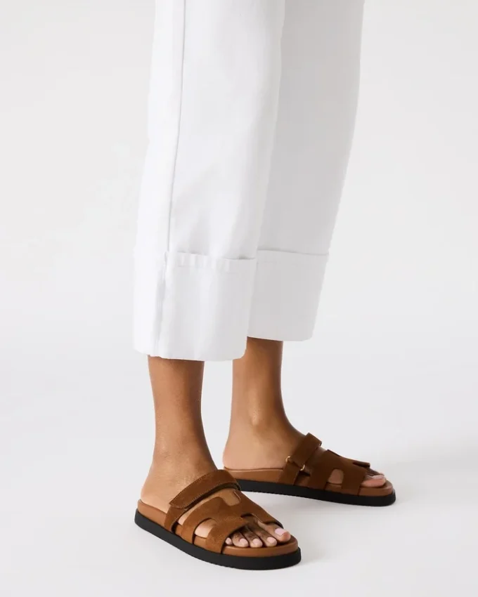 Mayven in pelle scamosciata color cammello