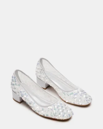 Mollie con paillettes argentate