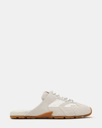 Mule Aziel in pelle scamosciata bianca