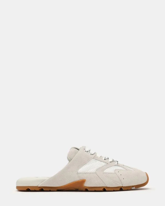 Mule Aziel in pelle scamosciata bianca