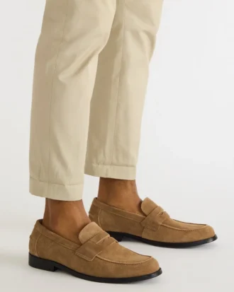 Natan in pelle scamosciata color tortora