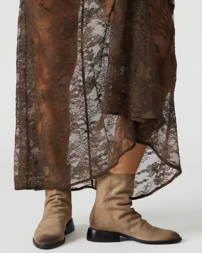 Nexie in pelle scamosciata color tortora