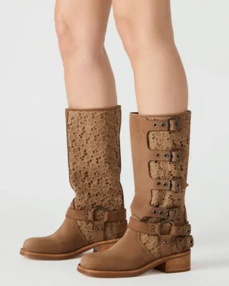 Nubuck Rocky Floral Tan