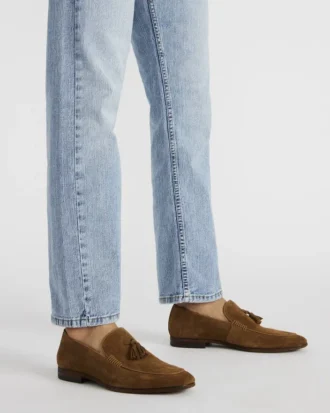 Ondre in pelle scamosciata marrone chiaro