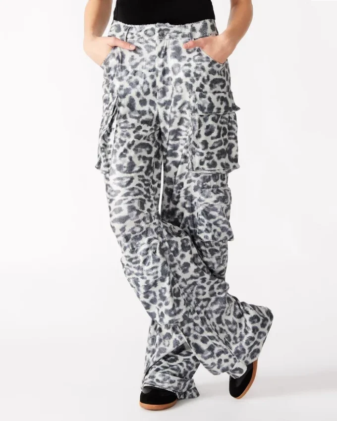 Pantaloni Duo Sequin Leopard Pantaloni Duo Sequin Leopard