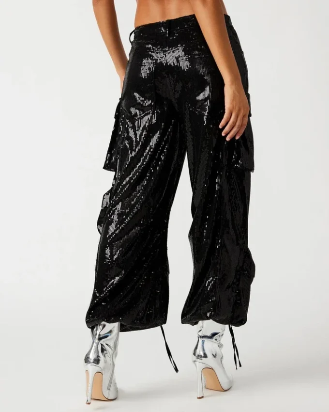 Pantaloni Duo Sequin neri