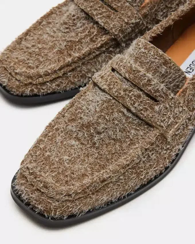 Parlour in pelle scamosciata grigia