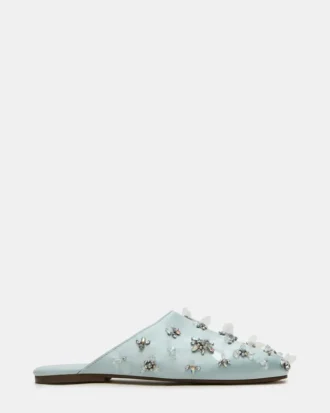 Pearson blu satinato con strass