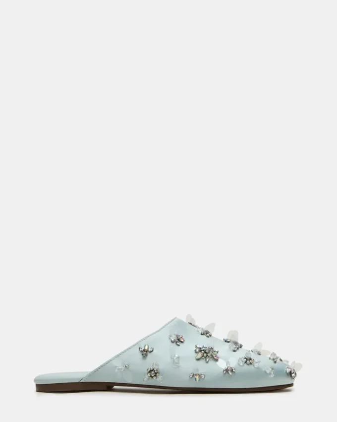 Pearson blu satinato con strass