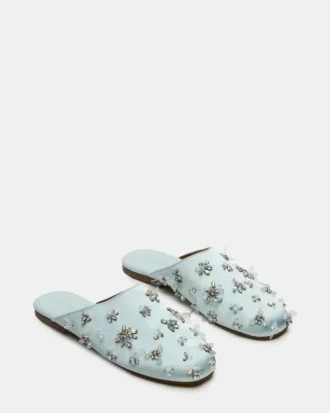 Pearson blu satinato con strass