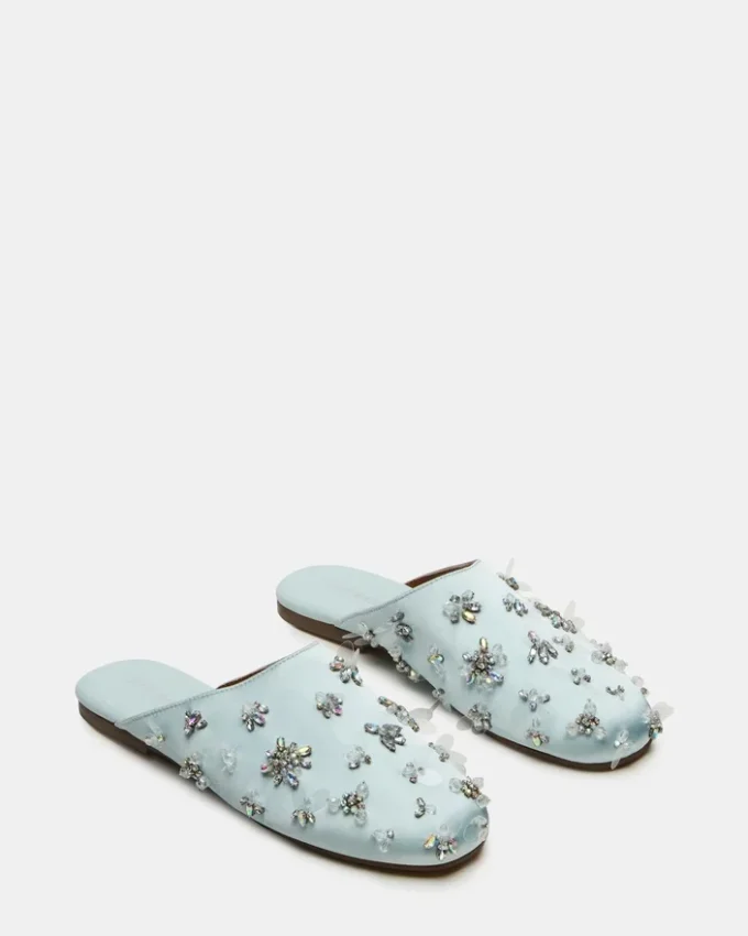 Pearson blu satinato con strass