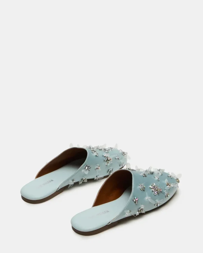 Pearson blu satinato con strass