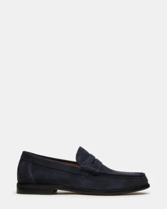 Pelle scamosciata blu navy Huckle