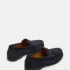 Pelle scamosciata blu navy Huckle