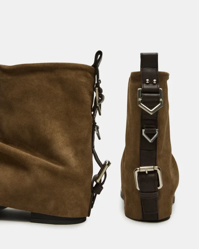 Pelle scamosciata color taupe Benji