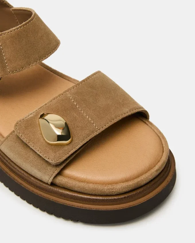 Pelle scamosciata color taupe Matine