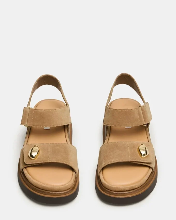 Pelle scamosciata color taupe Matine