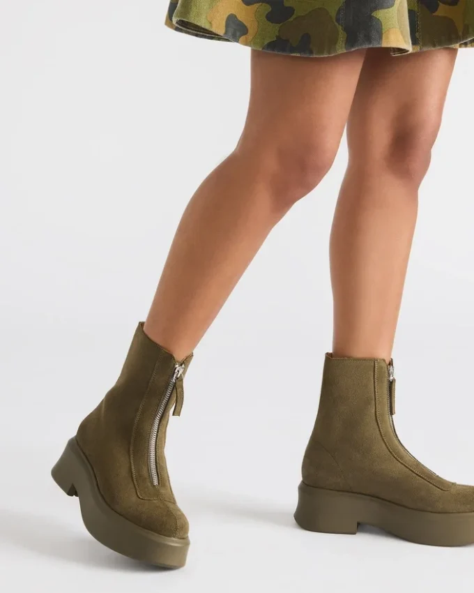 Pelle scamosciata Jones Olive