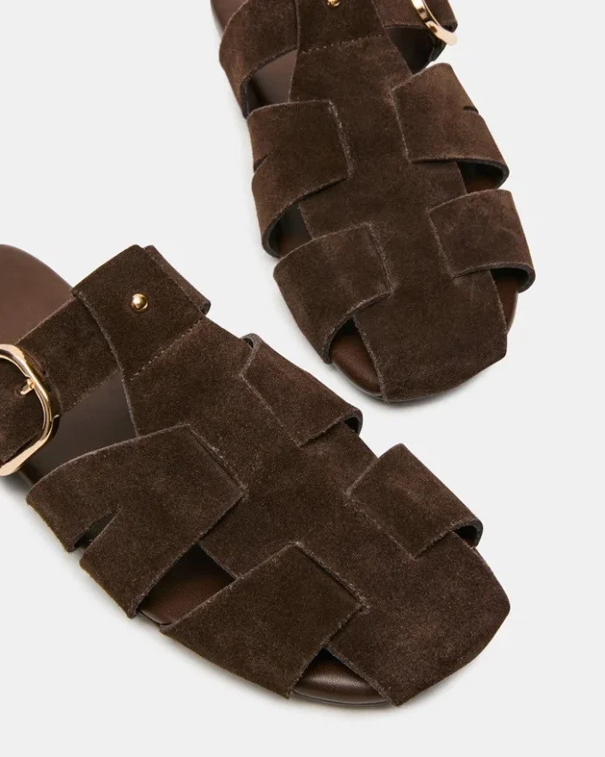 Pelle scamosciata marrone Halo