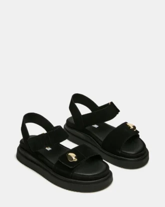 Pelle scamosciata nera Matine