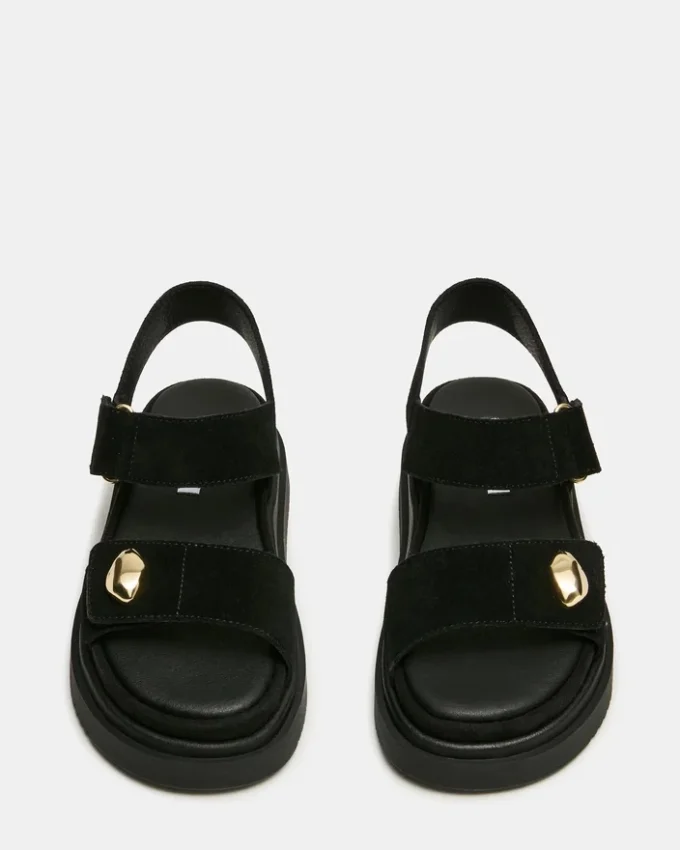 Pelle scamosciata nera Matine